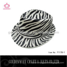Fashion Zebra-stripe Trilby Hat